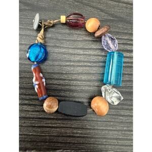 6/$25 Artisan Made Glass & Wood Beaded Bracelet
